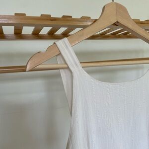 Zara Rustic Halter Cotton Maxi Dress - SMALL - Cream